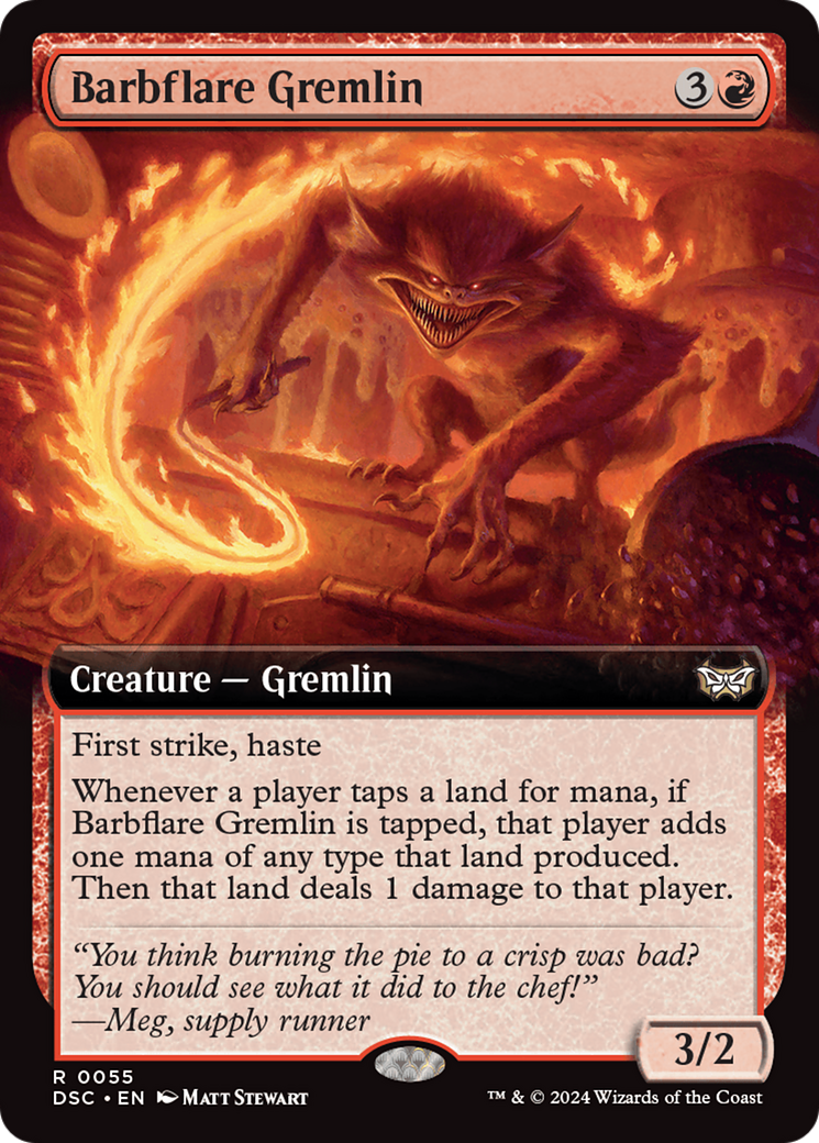 Barbflare Gremlin (Extended Art) [Duskmourn: House of Horror Commander] MTG Single Magic: The Gathering    | Red Claw Gaming