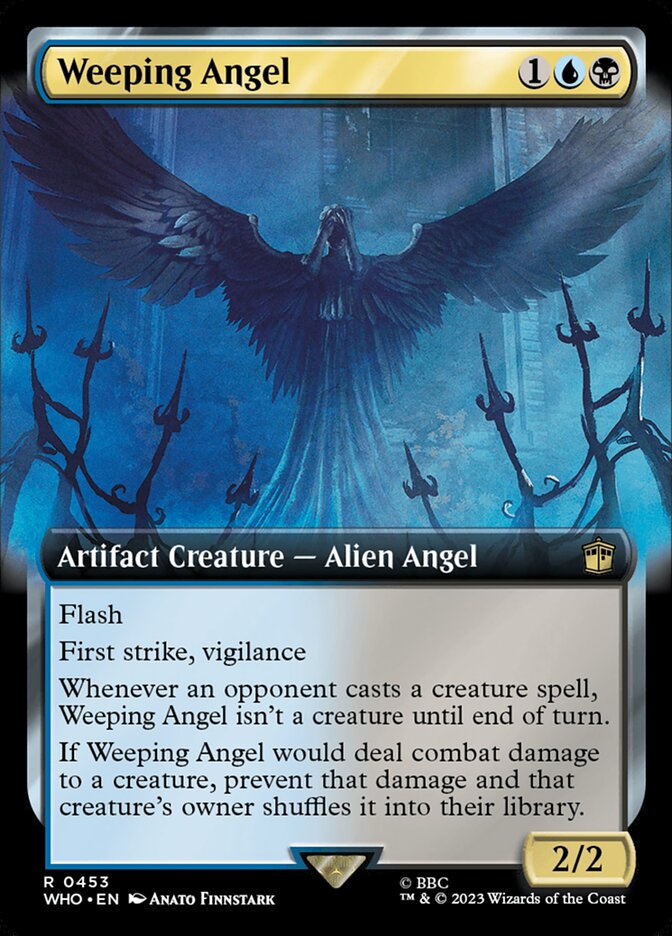 Weeping Angel (Extended Art) [Doctor Who] MTG Single Magic: The Gathering    | Red Claw Gaming