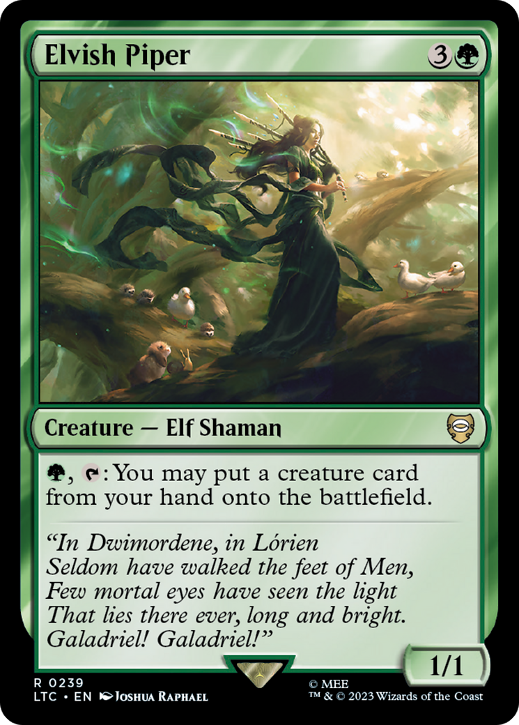 Elvish Piper [The Lord of the Rings: Tales of Middle-Earth Commander] MTG Single Magic: The Gathering    | Red Claw Gaming