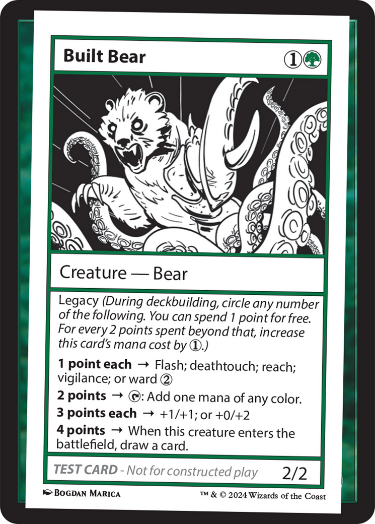 Built Bear [Mystery Booster 2 Playtest Cards] MTG Single Magic: The Gathering    | Red Claw Gaming