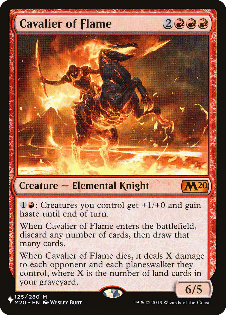 Cavalier of Flame [The List Reprints] MTG Single Magic: The Gathering    | Red Claw Gaming