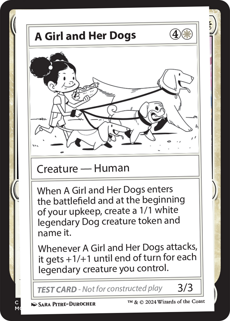 A Girl and Her Dogs [Mystery Booster 2 Playtest Cards] MTG Single Magic: The Gathering    | Red Claw Gaming