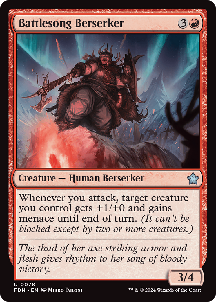 Battlesong Berserker [Foundations] MTG Single Magic: The Gathering    | Red Claw Gaming