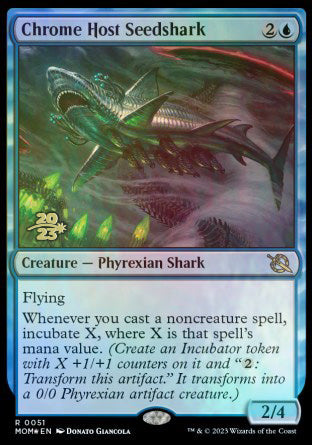 Chrome Host Seedshark [March of the Machine Prerelease Promos] MTG Single Magic: The Gathering    | Red Claw Gaming