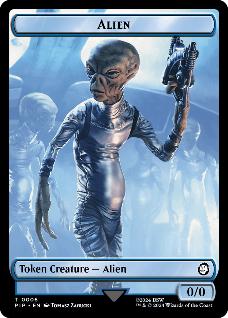 Food (0014) // Alien Double-Sided Token [Fallout Tokens] MTG Single Magic: The Gathering    | Red Claw Gaming