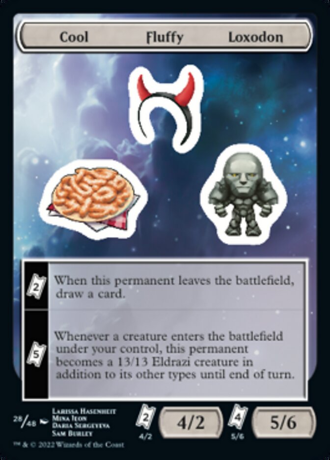 Cool Fluffy Loxodon [Unfinity Stickers] MTG Single Magic: The Gathering    | Red Claw Gaming