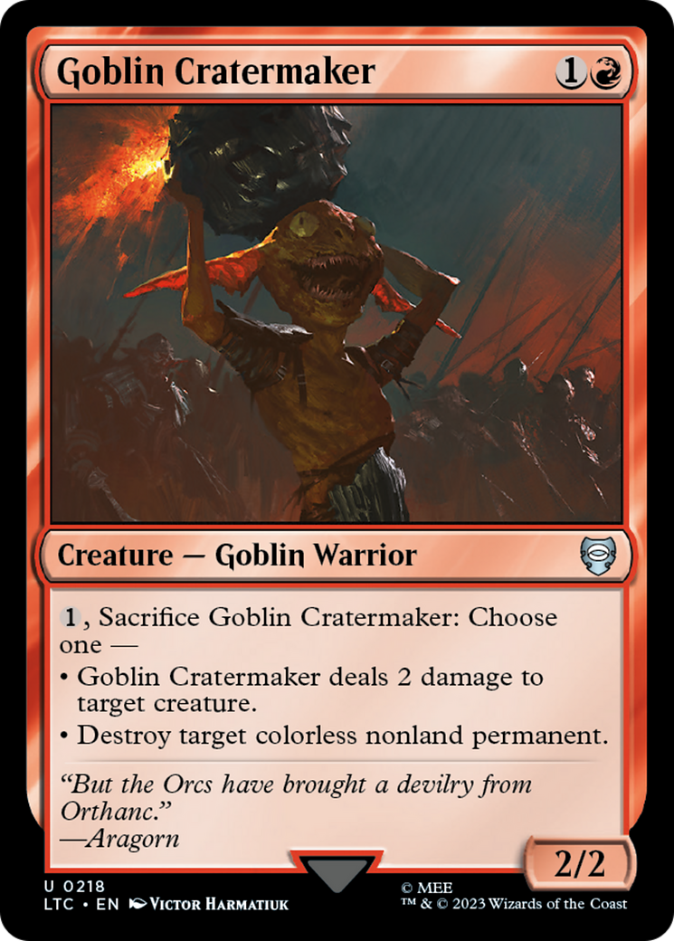 Goblin Cratermaker [The Lord of the Rings: Tales of Middle-Earth Commander] MTG Single Magic: The Gathering    | Red Claw Gaming