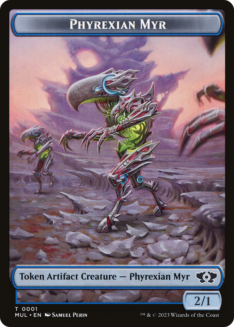 Phyrexian Myr // Dinosaur Double-Sided Token [March of the Machine Tokens] MTG Single Magic: The Gathering    | Red Claw Gaming