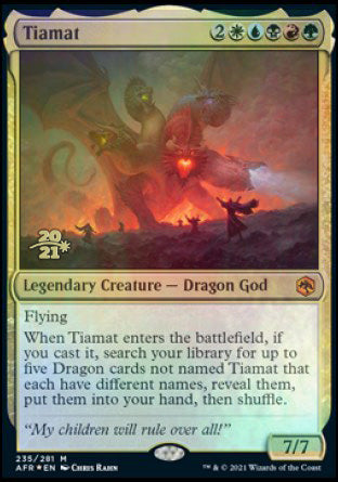 Tiamat [Dungeons & Dragons: Adventures in the Forgotten Realms Prerelease Promos] MTG Single Magic: The Gathering | Red Claw Gaming