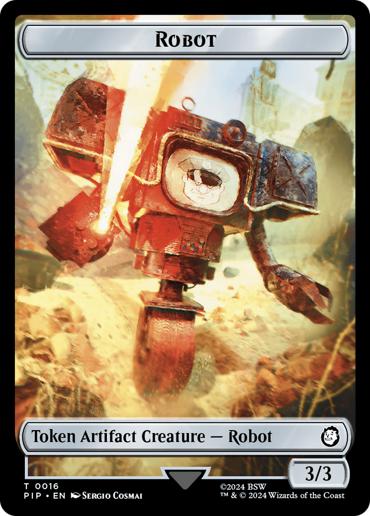 Junk // Robot Double-Sided Token [Fallout Tokens] MTG Single Magic: The Gathering    | Red Claw Gaming