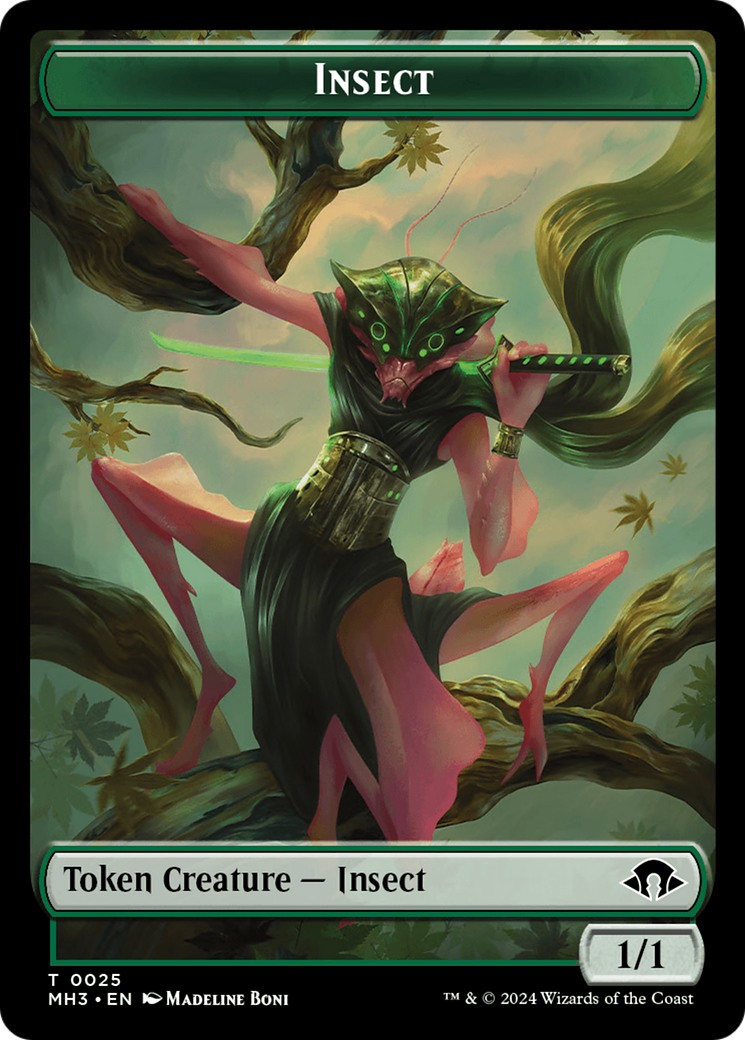 Insect Token (0025) [Modern Horizons 3 Tokens] MTG Single Magic: The Gathering    | Red Claw Gaming