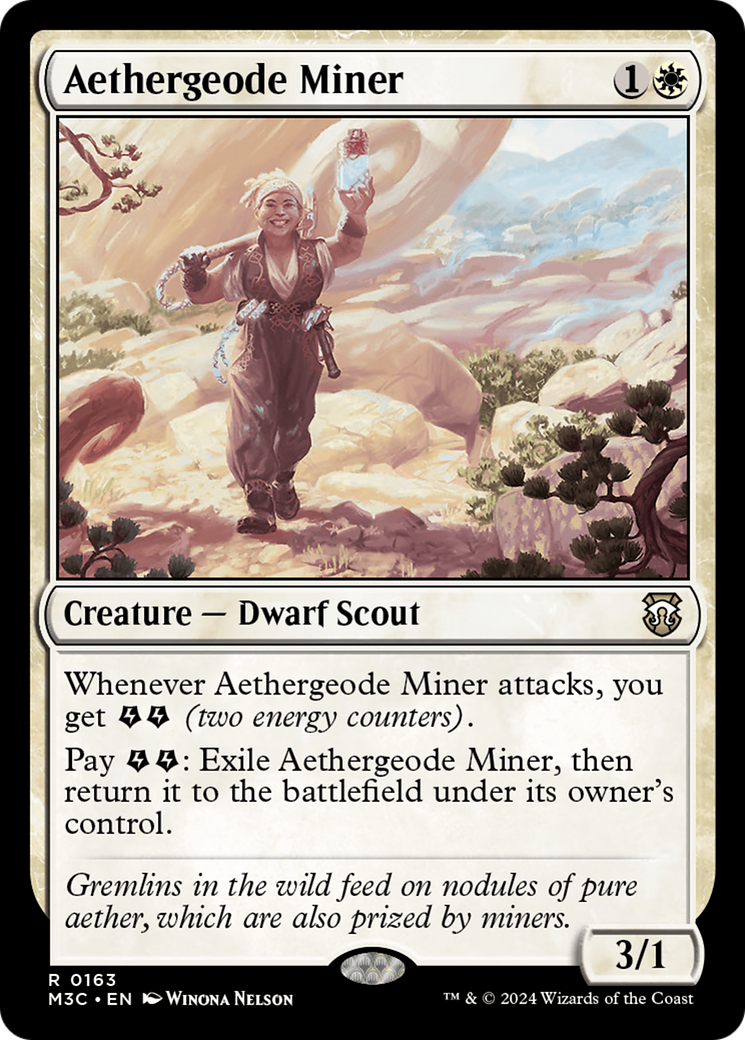 Aethergeode Miner (Ripple Foil) [Modern Horizons 3 Commander] MTG Single Magic: The Gathering    | Red Claw Gaming