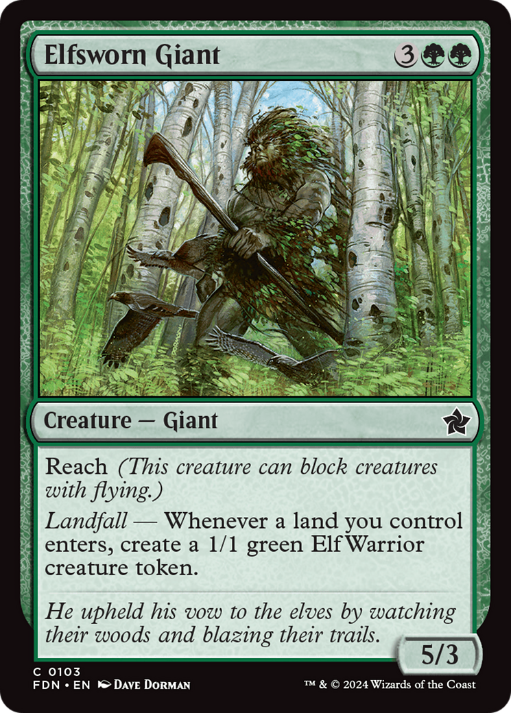 Elfsworn Giant [Foundations] MTG Single Magic: The Gathering | Red Claw Gaming