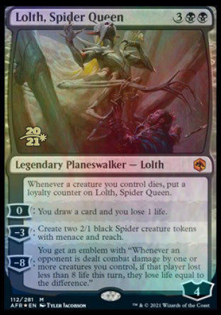 Lolth, Spider Queen [Dungeons & Dragons: Adventures in the Forgotten Realms Prerelease Promos] MTG Single Magic: The Gathering | Red Claw Gaming