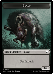 Beast (0010) (Ripple Foil) // Shapeshifter (0008) Double-Sided Token [Modern Horizons 3 Commander Tokens] MTG Single Magic: The Gathering    | Red Claw Gaming