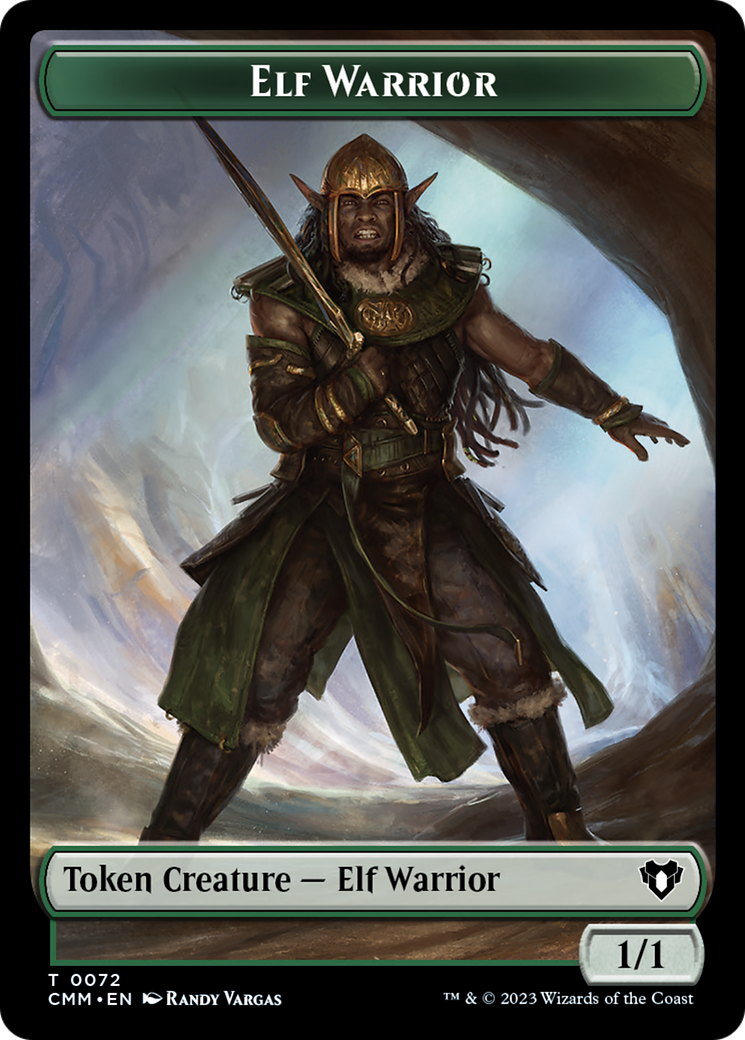 Elf Warrior // Cleric Double-Sided Token [Commander Masters Tokens] MTG Single Magic: The Gathering    | Red Claw Gaming