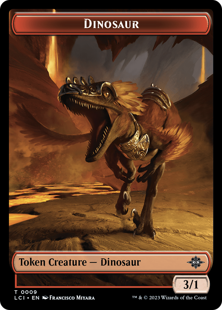 Gnome // Dinosaur (0009) Double-Sided Token [The Lost Caverns of Ixalan Tokens] MTG Single Magic: The Gathering    | Red Claw Gaming