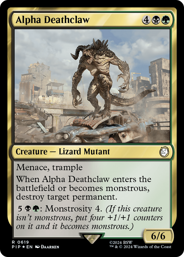 Alpha Deathclaw (Surge Foil) [Fallout] MTG Single Magic: The Gathering    | Red Claw Gaming