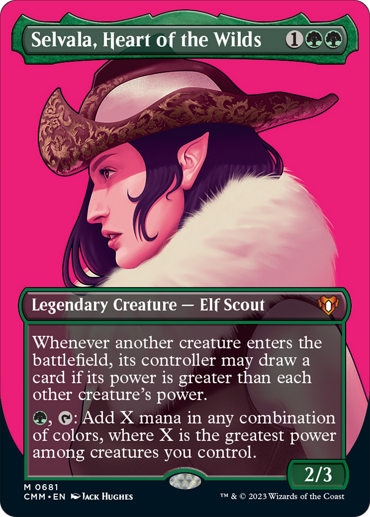 Selvala, Heart of the Wilds (Borderless Profile) [Commander Masters] MTG Single Magic: The Gathering    | Red Claw Gaming