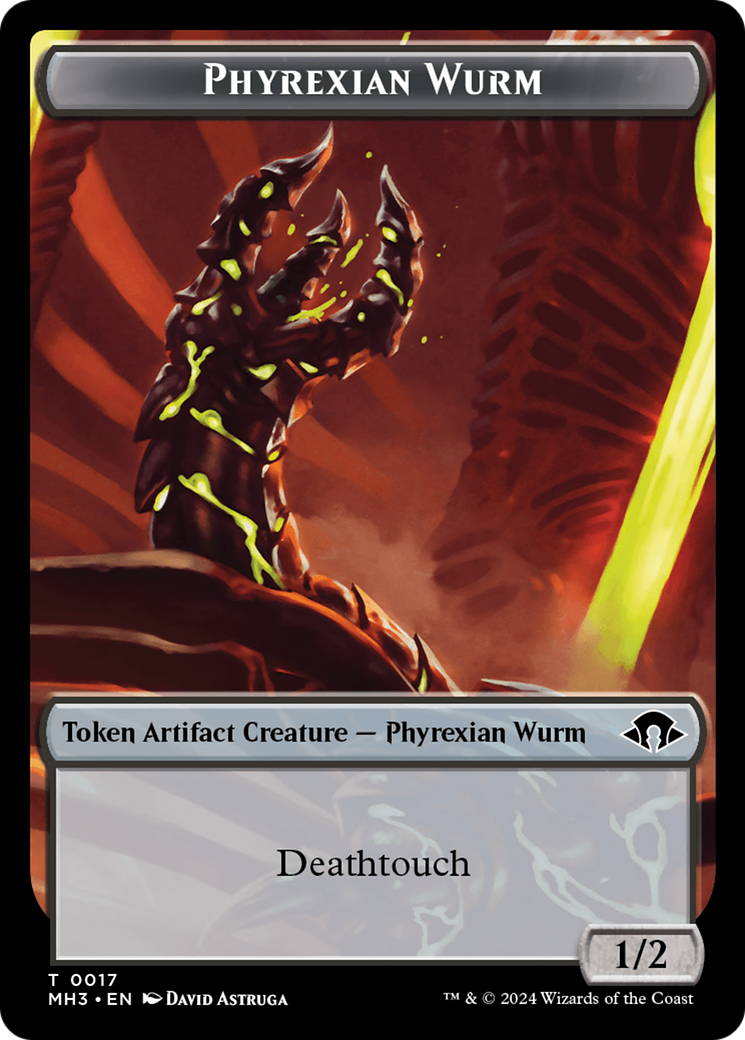 Phyrexian Wurm Token (0017) [Modern Horizons 3 Tokens] MTG Single Magic: The Gathering    | Red Claw Gaming