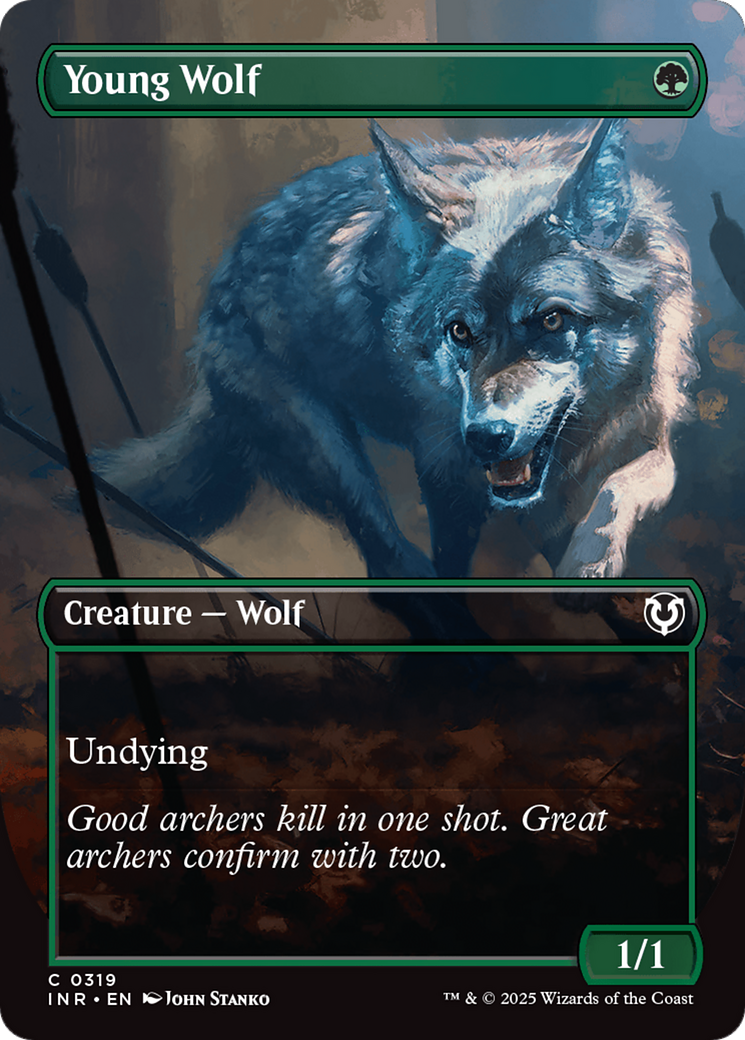 Young Wolf (Borderless) [Innistrad Remastered] MTG Single Magic: The Gathering | Red Claw Gaming