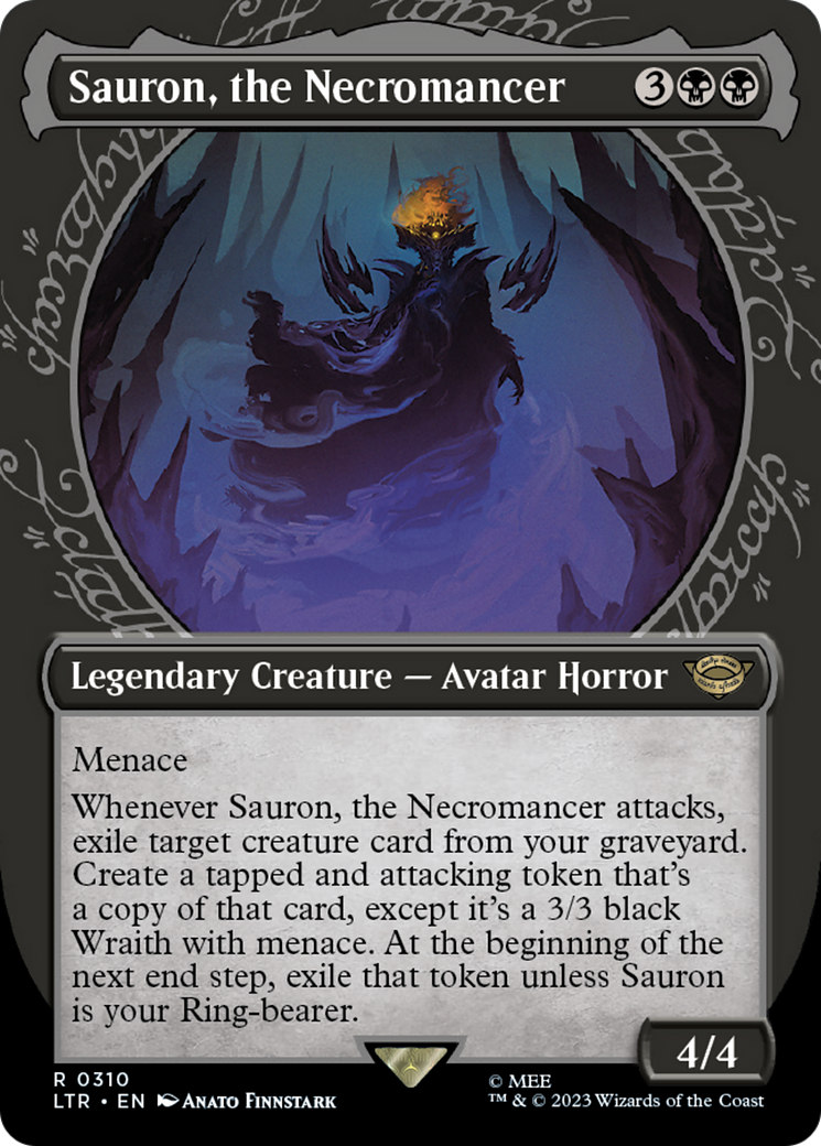 Sauron, the Necromancer (Showcase Ring Frame) [The Lord of the Rings: Tales of Middle-Earth] MTG Single Magic: The Gathering | Red Claw Gaming