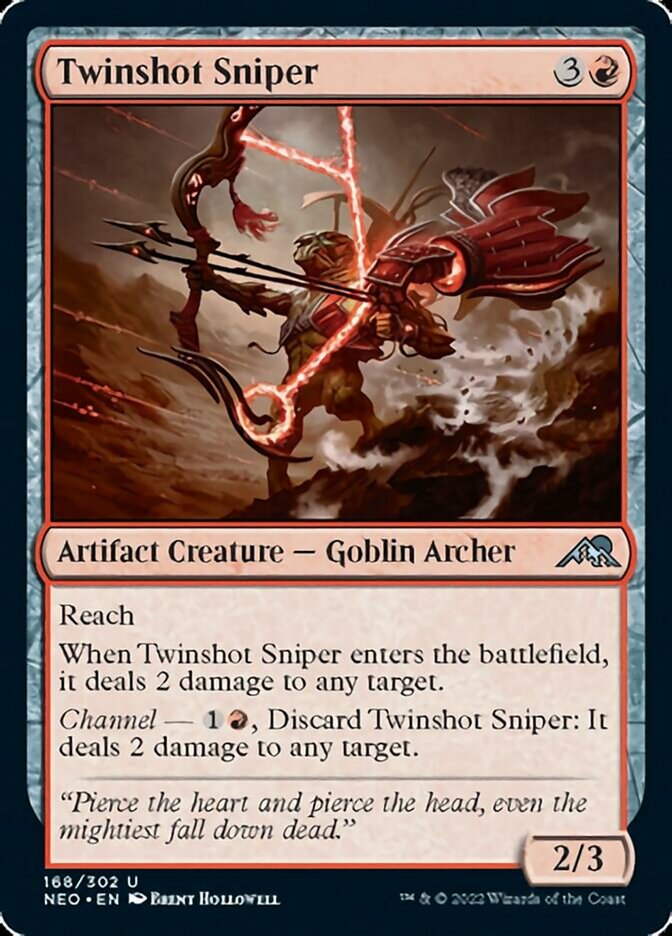 Twinshot Sniper [Kamigawa: Neon Dynasty] MTG Single Magic: The Gathering    | Red Claw Gaming