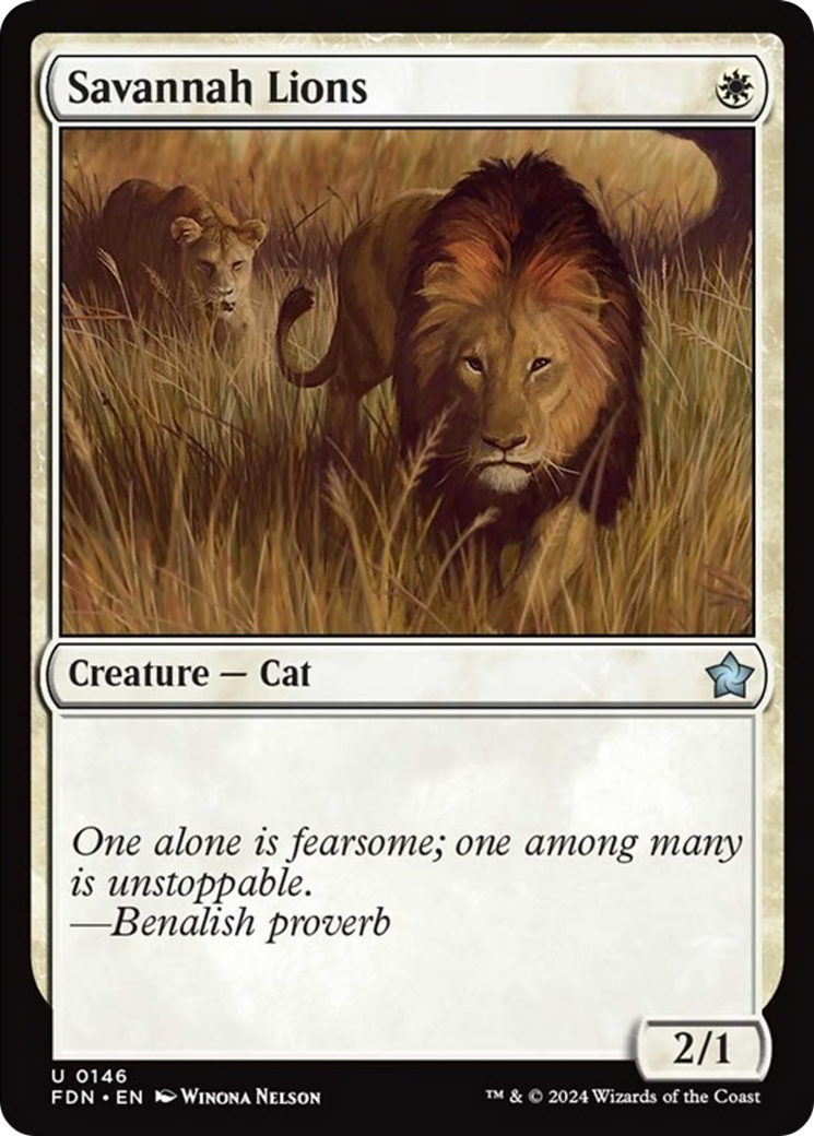 Savannah Lions [Foundations] MTG Single Magic: The Gathering | Red Claw Gaming