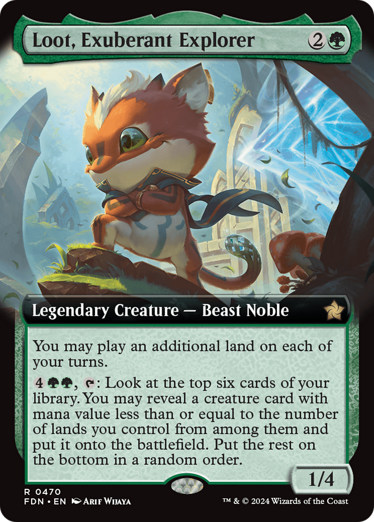 Loot, Exuberant Explorer (Extended Art) [Foundations] MTG Single Magic: The Gathering | Red Claw Gaming