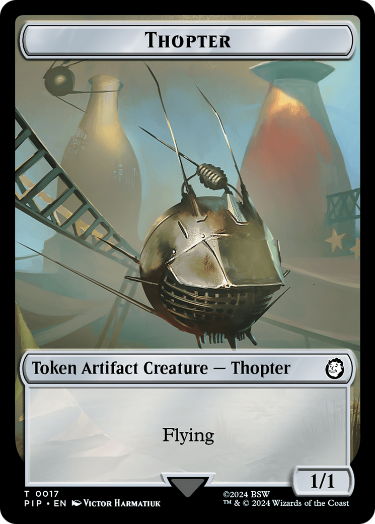 Radiation // Thopter Double-Sided Token [Fallout Tokens] MTG Single Magic: The Gathering    | Red Claw Gaming