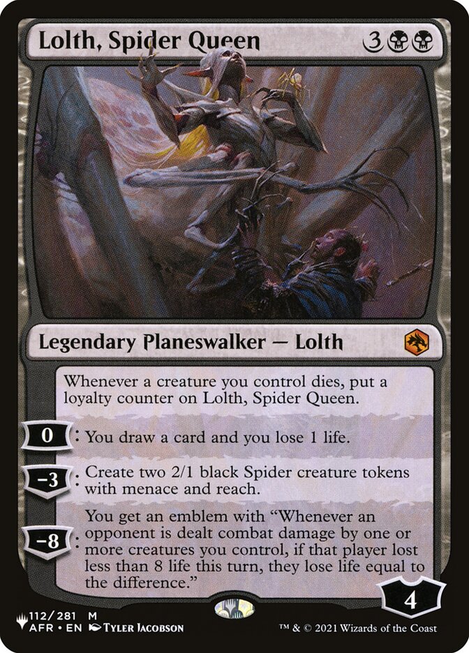 Lolth, Spider Queen [The List] MTG Single Magic: The Gathering    | Red Claw Gaming