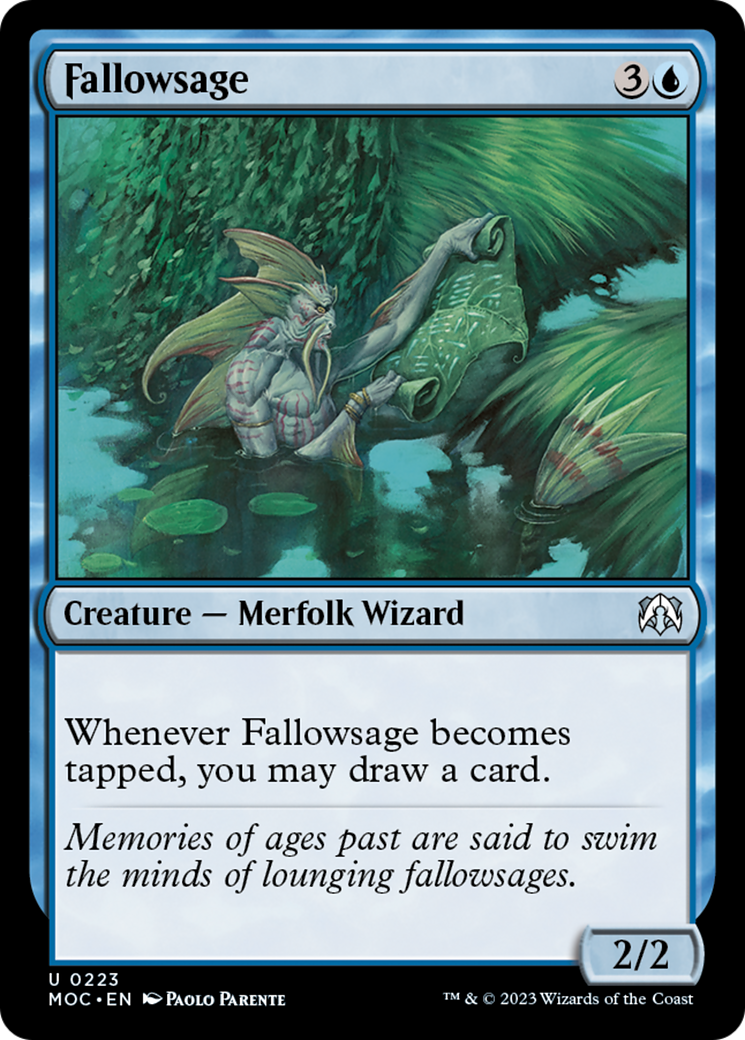 Fallowsage [March of the Machine Commander] MTG Single Magic: The Gathering    | Red Claw Gaming