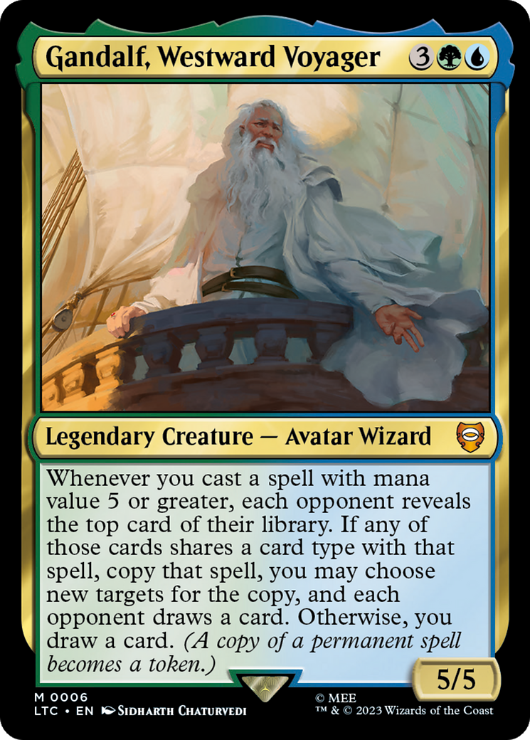 Gandalf, Westward Voyager [The Lord of the Rings: Tales of Middle-Earth Commander] MTG Single Magic: The Gathering    | Red Claw Gaming