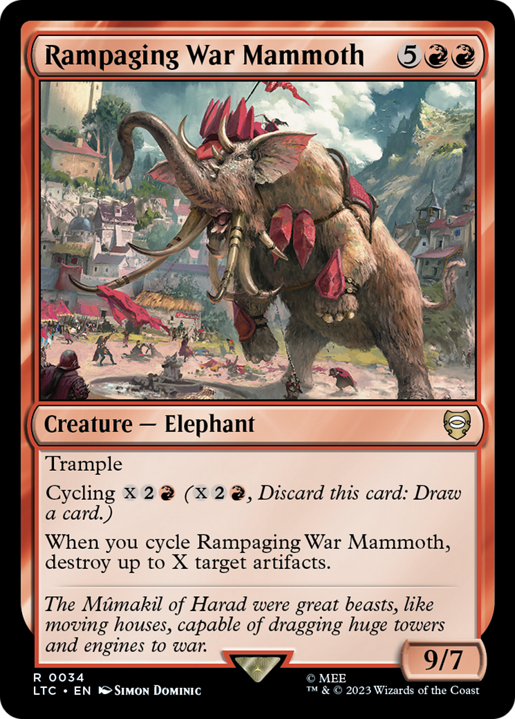 Rampaging War Mammoth [The Lord of the Rings: Tales of Middle-Earth Commander] MTG Single Magic: The Gathering | Red Claw Gaming