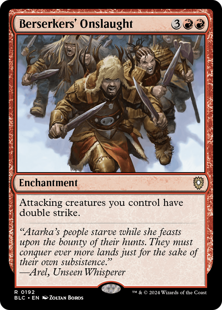 Berserkers' Onslaught [Bloomburrow Commander] MTG Single Magic: The Gathering    | Red Claw Gaming