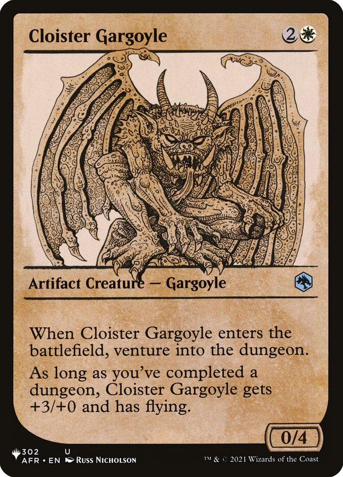 Cloister Gargoyle (Showcase) [The List] MTG Single Magic: The Gathering    | Red Claw Gaming