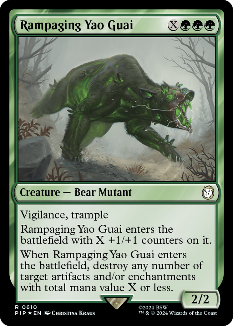 Rampaging Yao Guai (Surge Foil) [Fallout] MTG Single Magic: The Gathering    | Red Claw Gaming