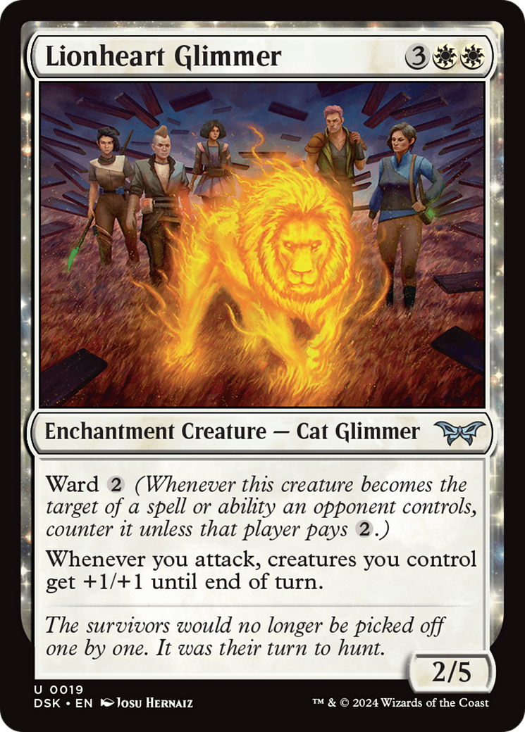 Lionheart Glimmer [Duskmourn: House of Horror] MTG Single Magic: The Gathering | Red Claw Gaming