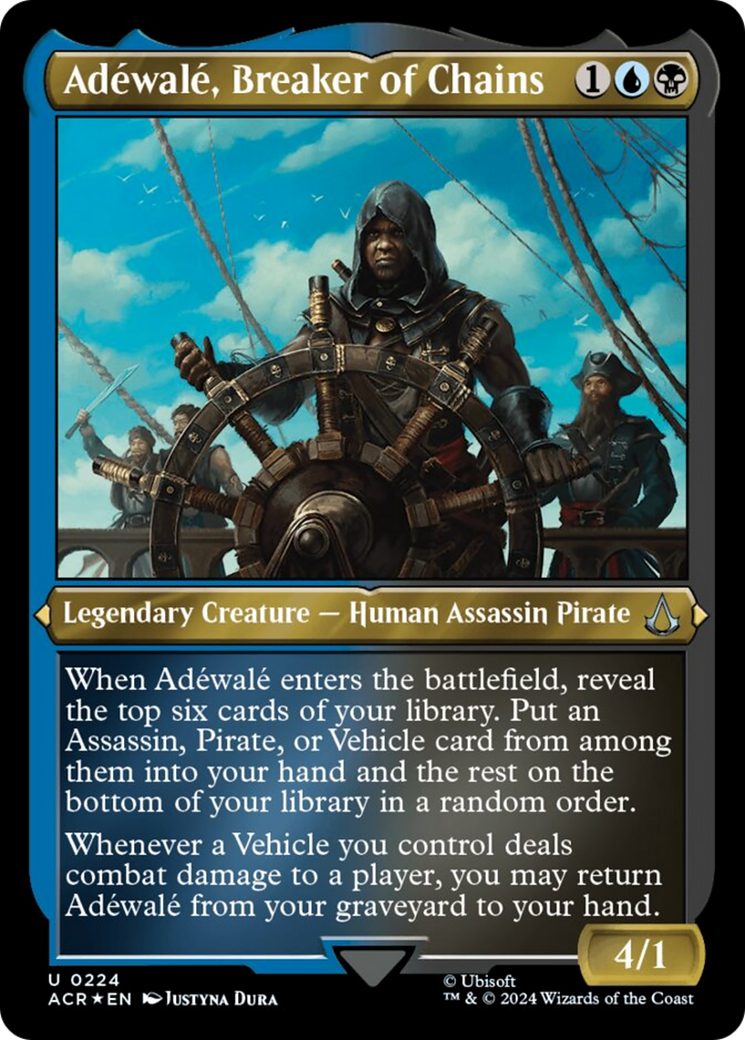 Adewale, Breaker of Chains (Foil Etched) [Assassin's Creed] MTG Single Magic: The Gathering    | Red Claw Gaming