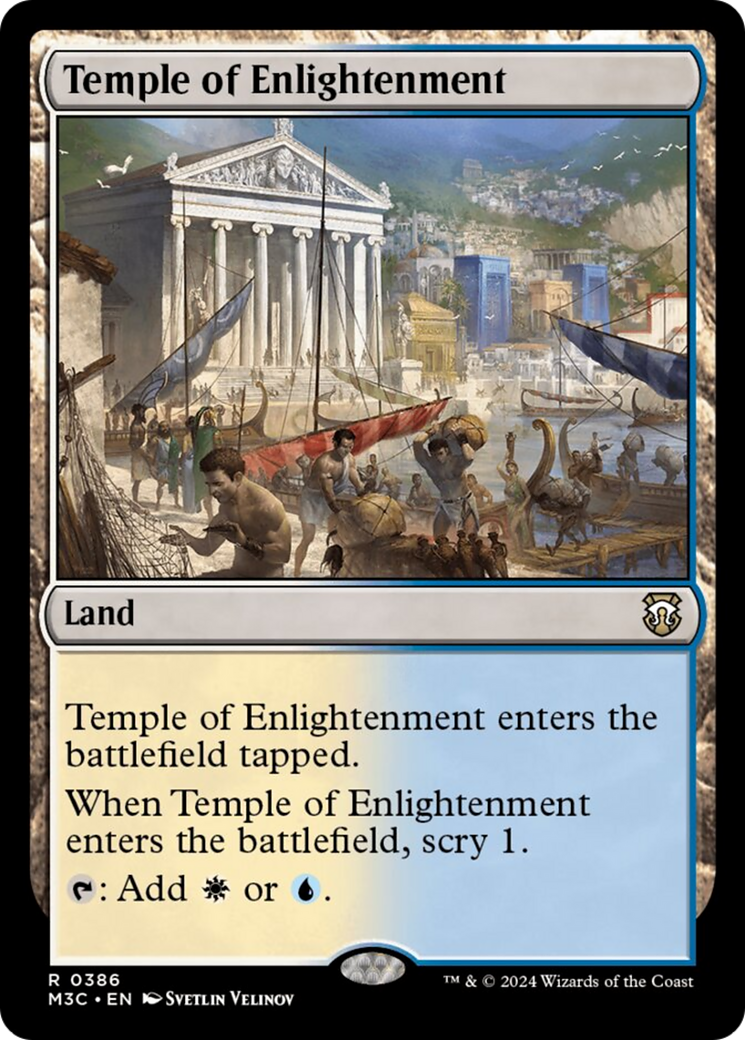 Temple of Enlightenment (Ripple Foil) [Modern Horizons 3 Commander] MTG Single Magic: The Gathering    | Red Claw Gaming