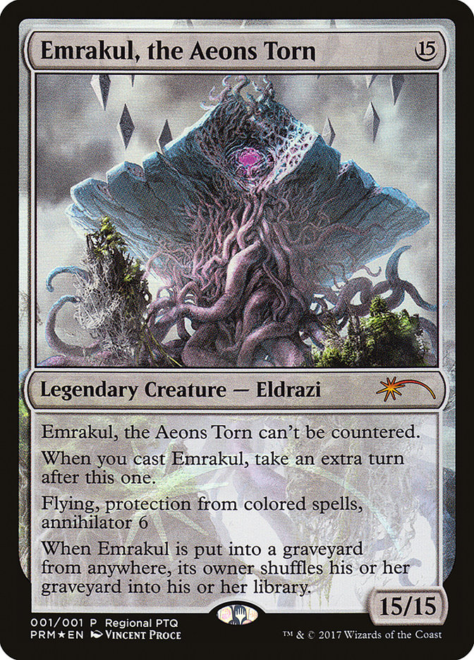 Emrakul, the Aeons Torn (Regional PTQ) [Pro Tour Promos] MTG Single Magic: The Gathering    | Red Claw Gaming