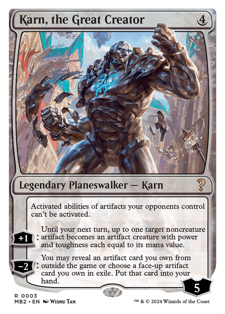 Karn, the Great Creator (White Border) [Mystery Booster 2] MTG Single Magic: The Gathering    | Red Claw Gaming