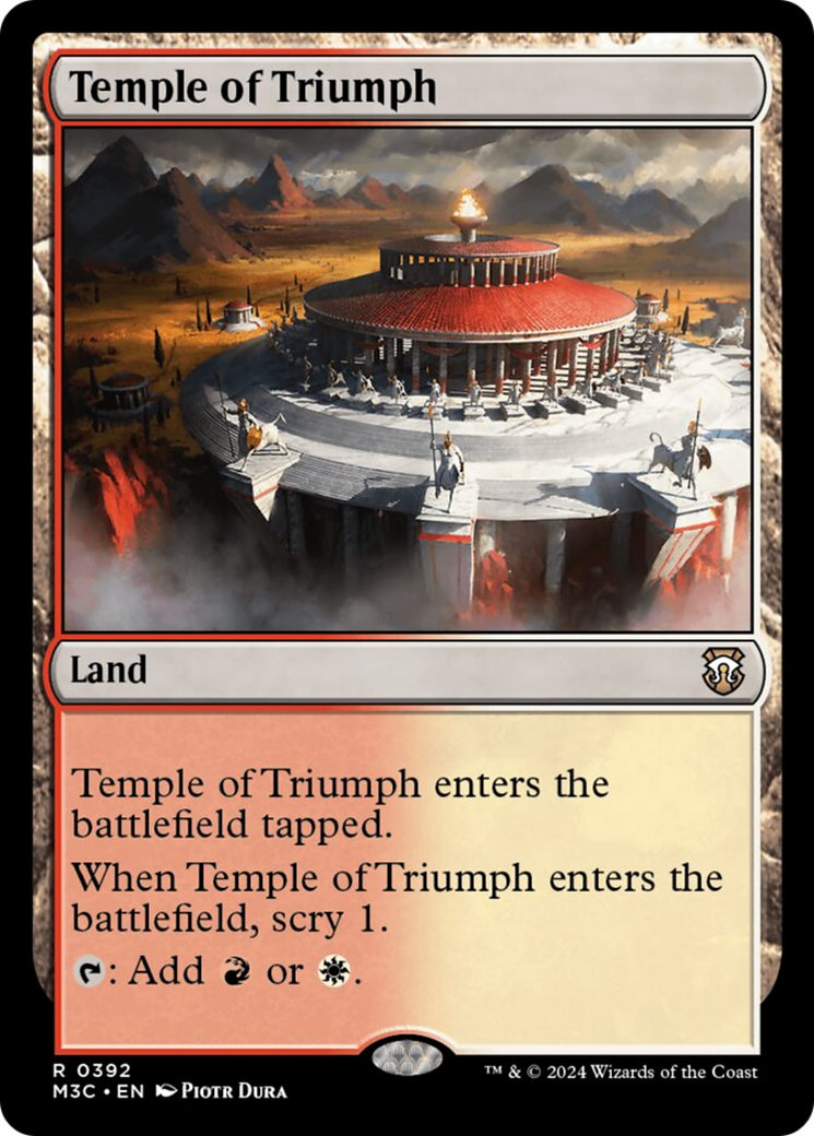 Temple of Triumph (Ripple Foil) [Modern Horizons 3 Commander] MTG Single Magic: The Gathering    | Red Claw Gaming