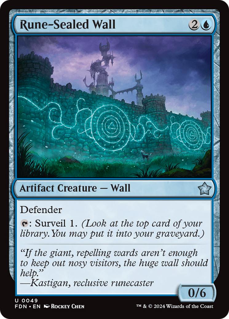 Rune-Sealed Wall [Foundations] MTG Single Magic: The Gathering | Red Claw Gaming