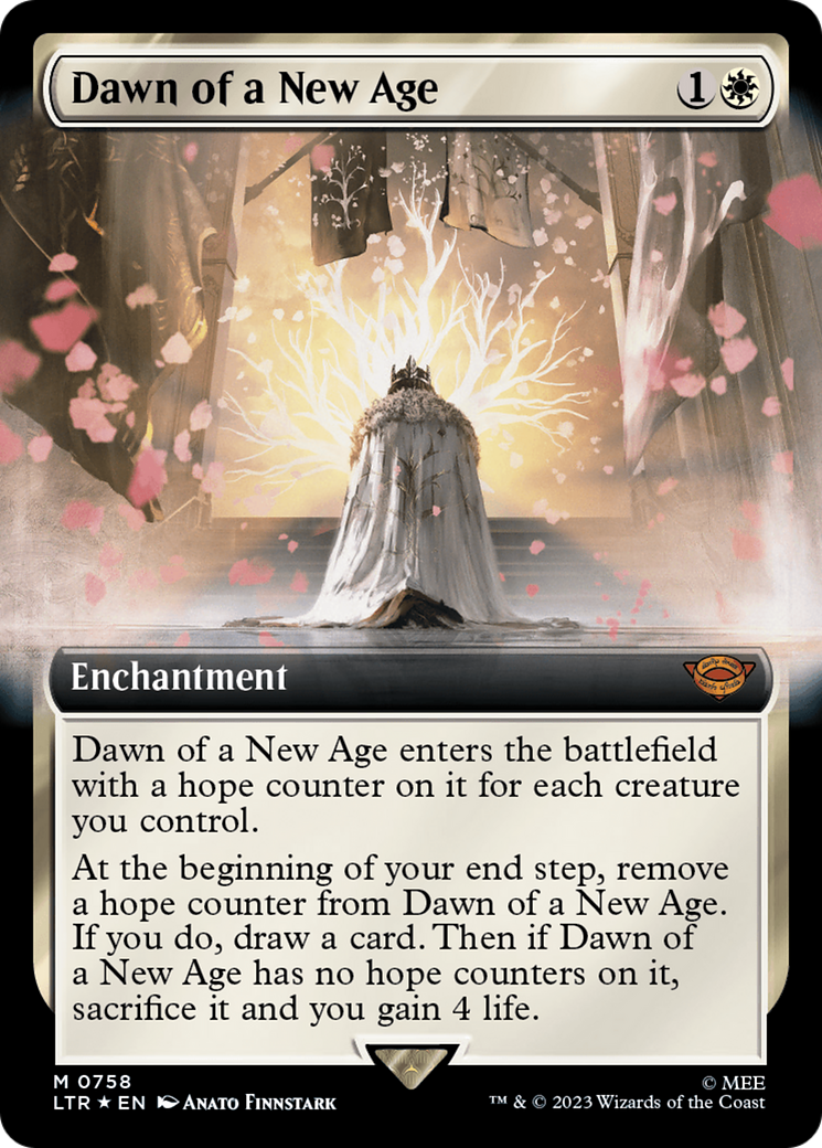 Dawn of a New Age (Extended Art) (Surge Foil) [The Lord of the Rings: Tales of Middle-Earth] MTG Single Magic: The Gathering | Red Claw Gaming