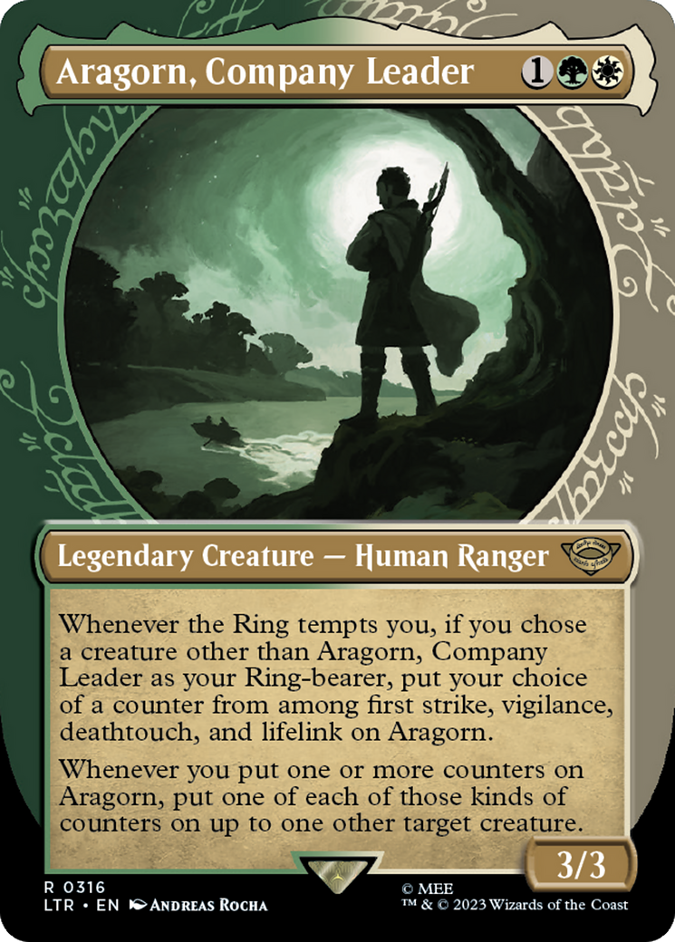 Aragorn, Company Leader (Showcase Ring Frame) [The Lord of the Rings: Tales of Middle-Earth] MTG Single Magic: The Gathering | Red Claw Gaming