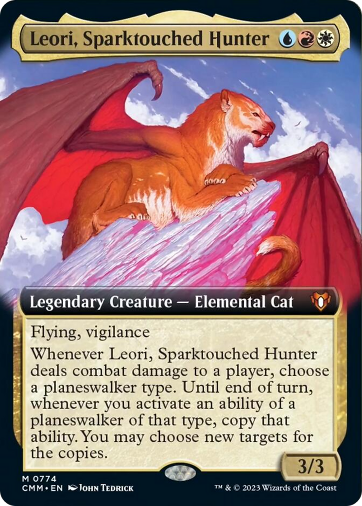 Leori, Sparktouched Hunter (Extended Art) [Commander Masters] MTG Single Magic: The Gathering    | Red Claw Gaming