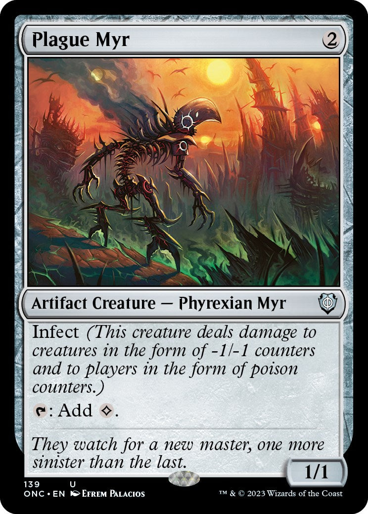 Plague Myr [Phyrexia: All Will Be One Commander] MTG Single Magic: The Gathering    | Red Claw Gaming