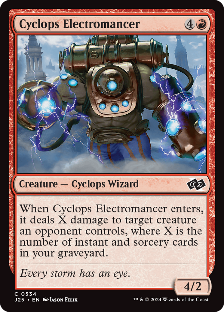 Cyclops Electromancer [Foundations Jumpstart] MTG Single Magic: The Gathering    | Red Claw Gaming