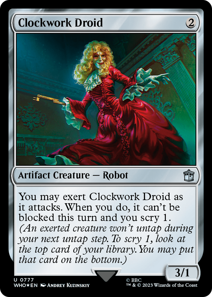 Clockwork Droid (Surge Foil) [Doctor Who] MTG Single Magic: The Gathering    | Red Claw Gaming